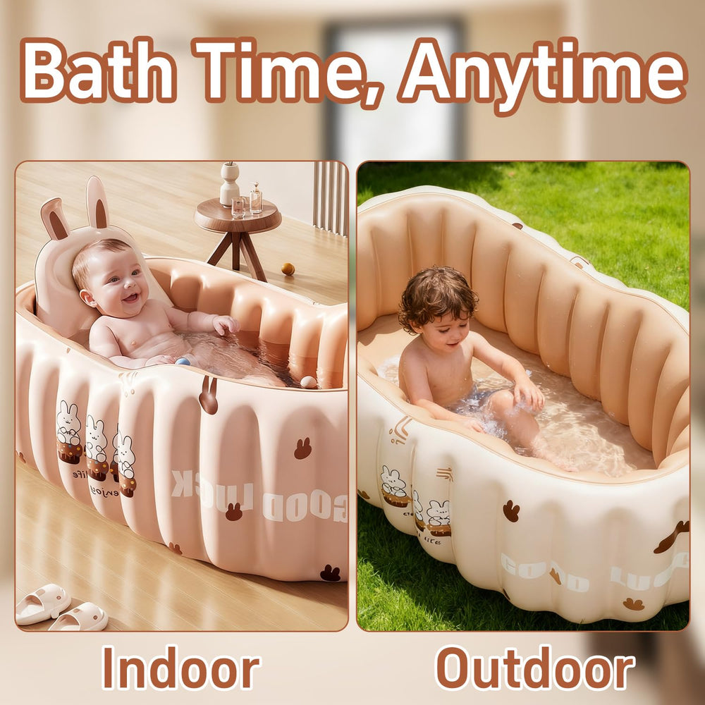 IcyByte bathtub fits shower or sink areas, ideal for small spaces.