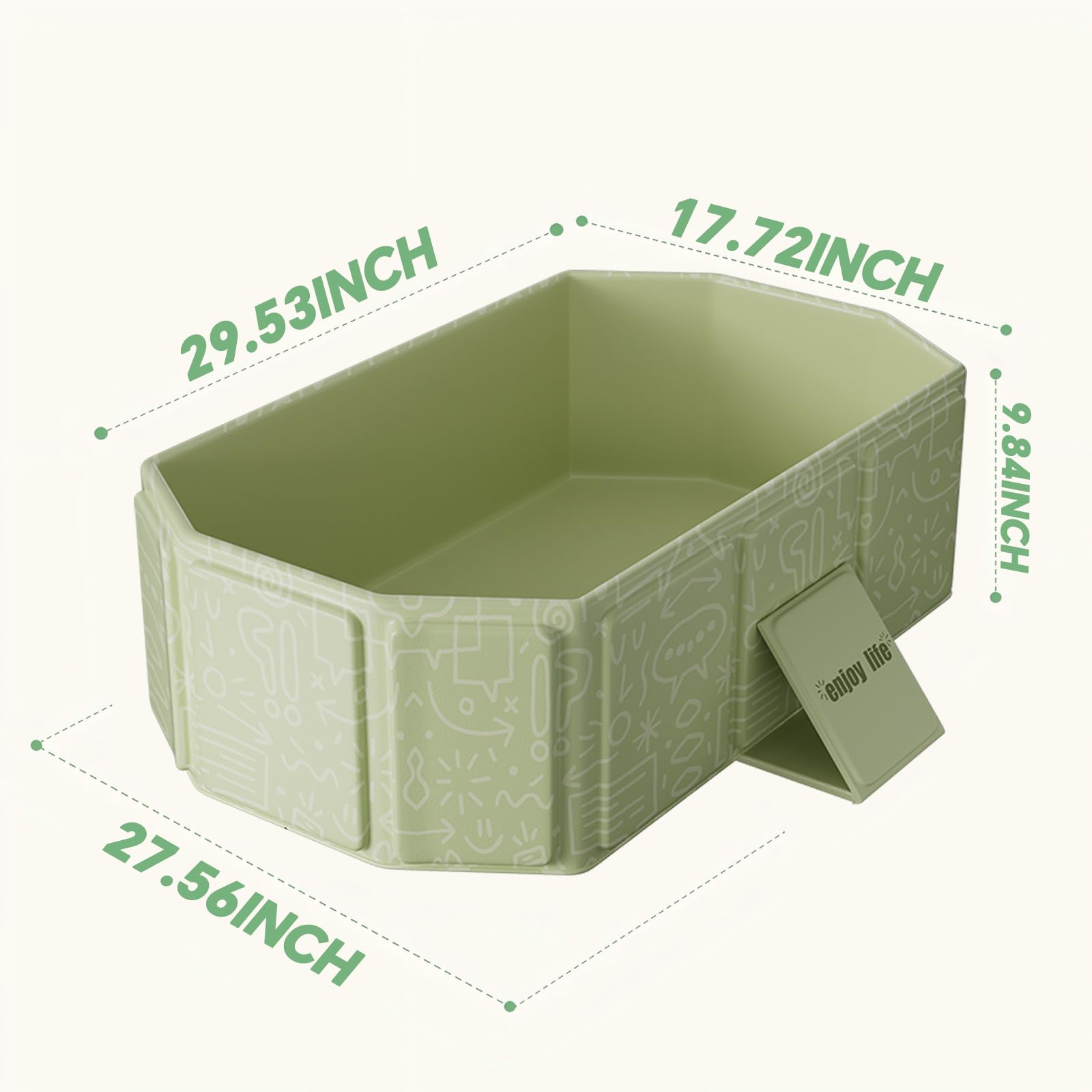 IcyByte collapsible bath folds flat for travel and storage