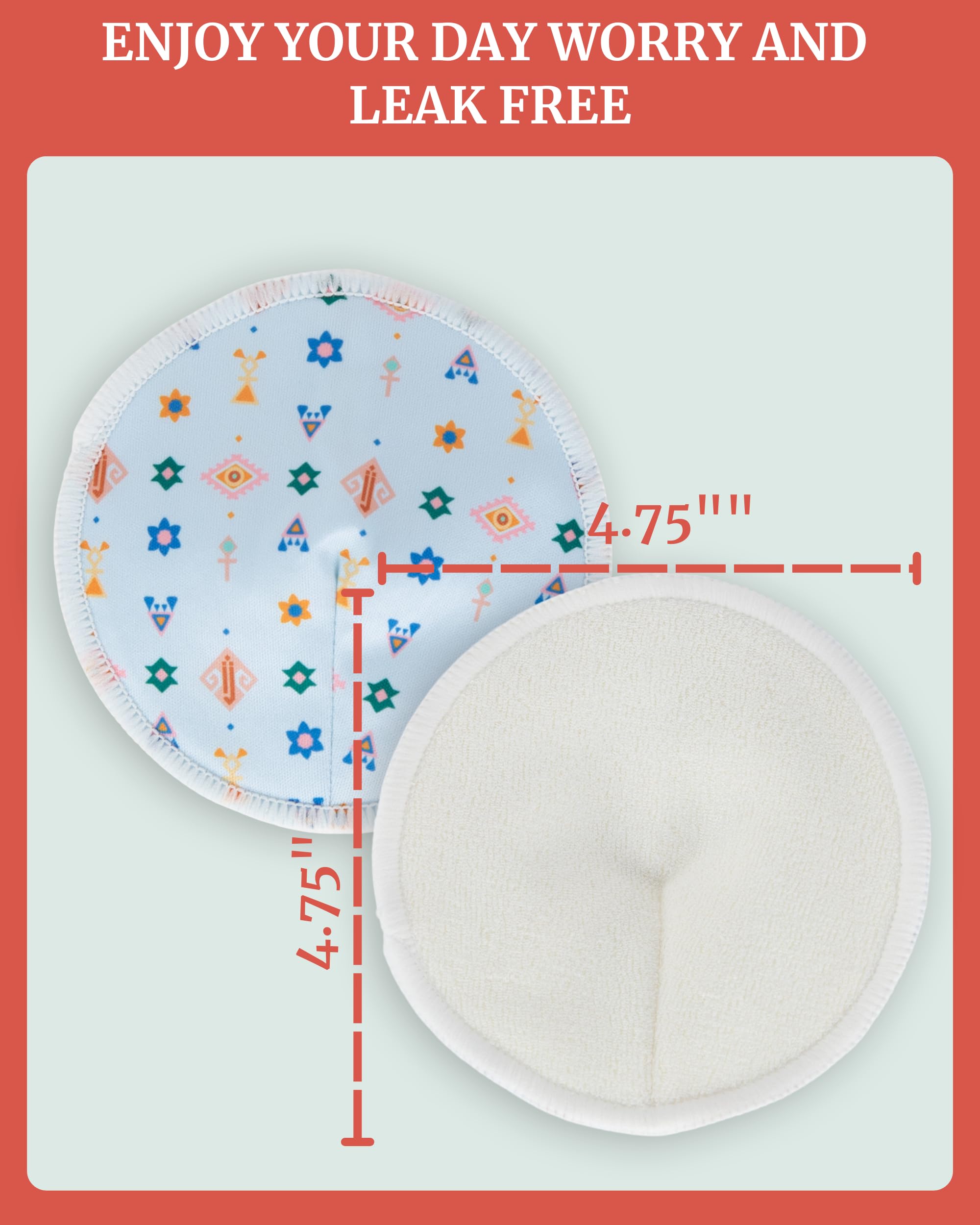 IDAHO JONES nursing pads bamboo-closeup showcases soft viscose feel.