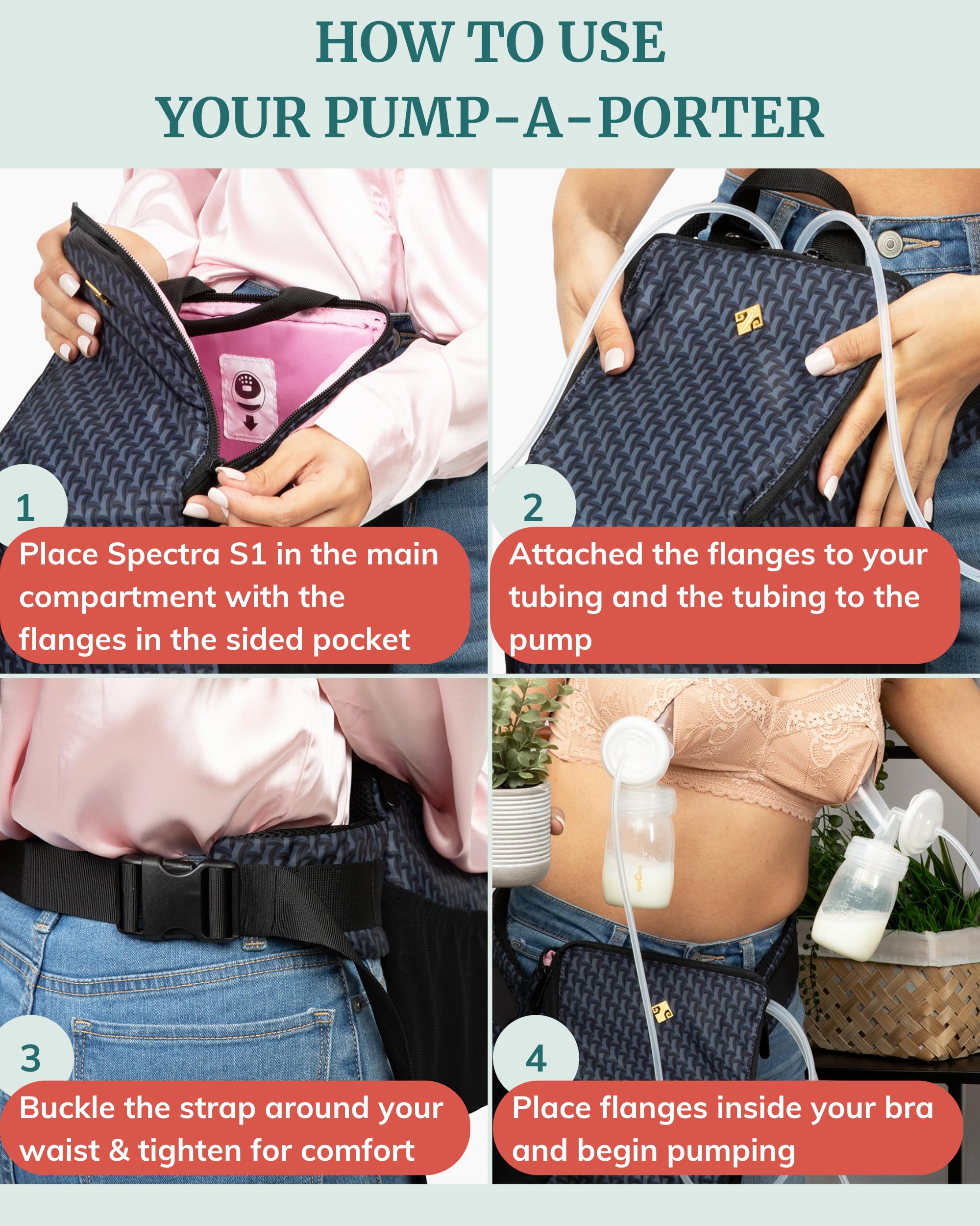 IDAHO JONES Pump-A-Porter keeps baby close while you move.