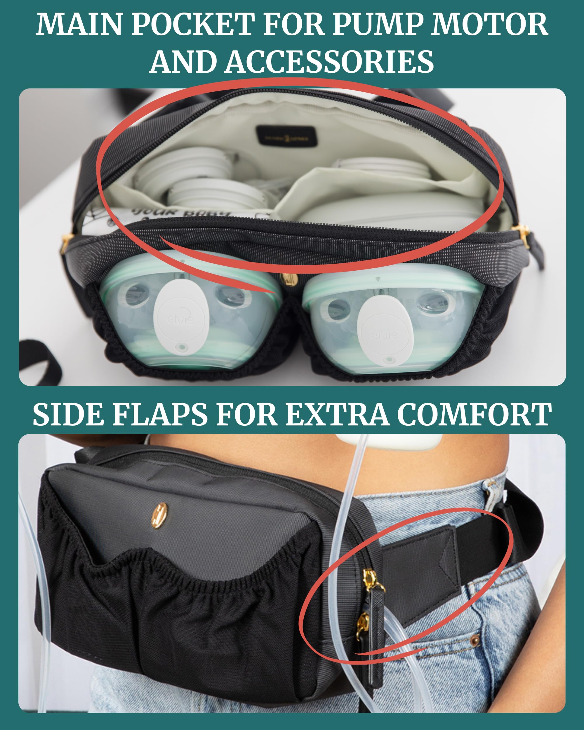 IDAHO JONES Pump Bag main-compartment-fit holds portable pumps securely.