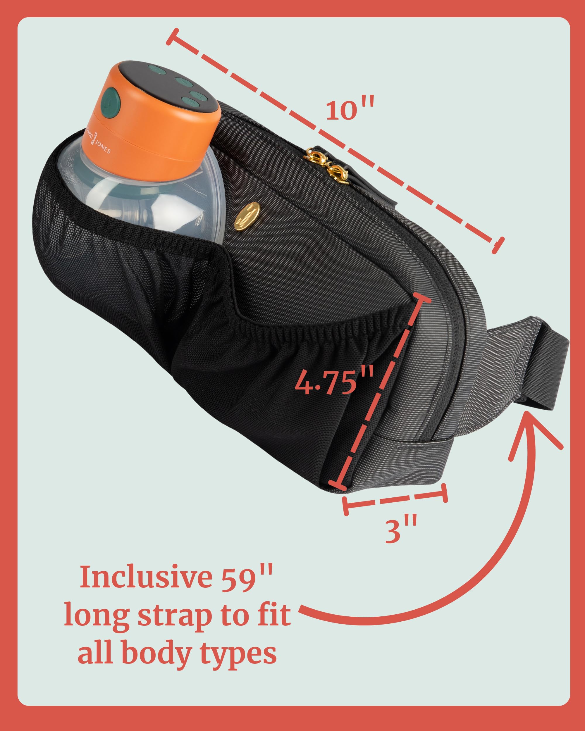 IDAHO JONES Pump Bag travel-ready-case ideal for on-the-go pumping.