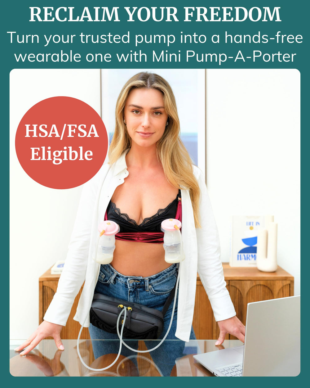 IDAHO JONES Pump Bag waist-wrap-comfort hugs the body for comfortable pumping.