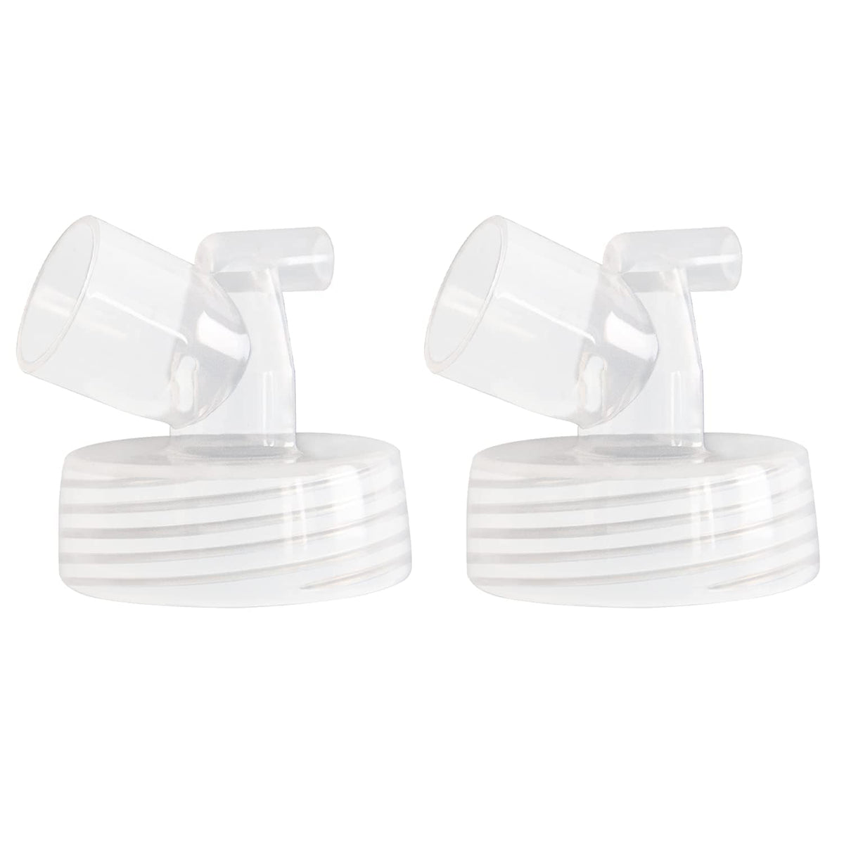 IDAHO JONES wide-mouth base connector 2pc – top view shows versatile pump compatibility.