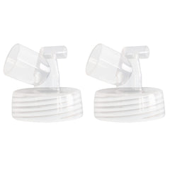 IDAHO JONES wide-mouth base connector 2pc – top view shows versatile pump compatibility.