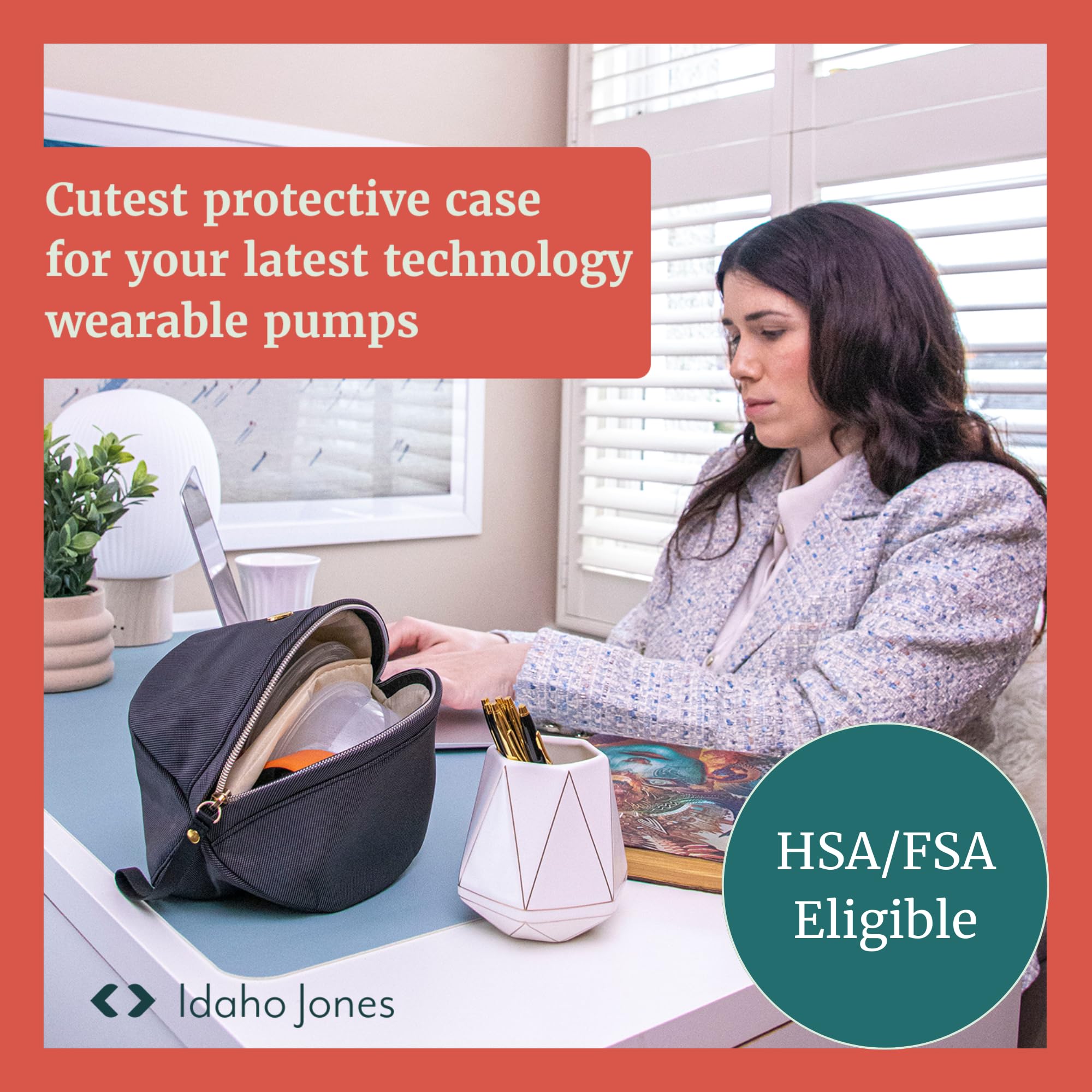 IDAHO JONES wrist-strap-hands-free-design enables hands-free pumping on the go