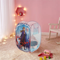 Idea Nuova Frozen 2 hamper with reinforced handles for easy carrying.