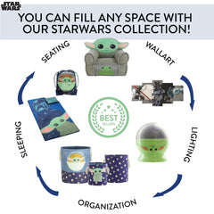 Idea Nuova Star Wars Mandalorian pop up hamper nylon fabric keeps clothes tidy.