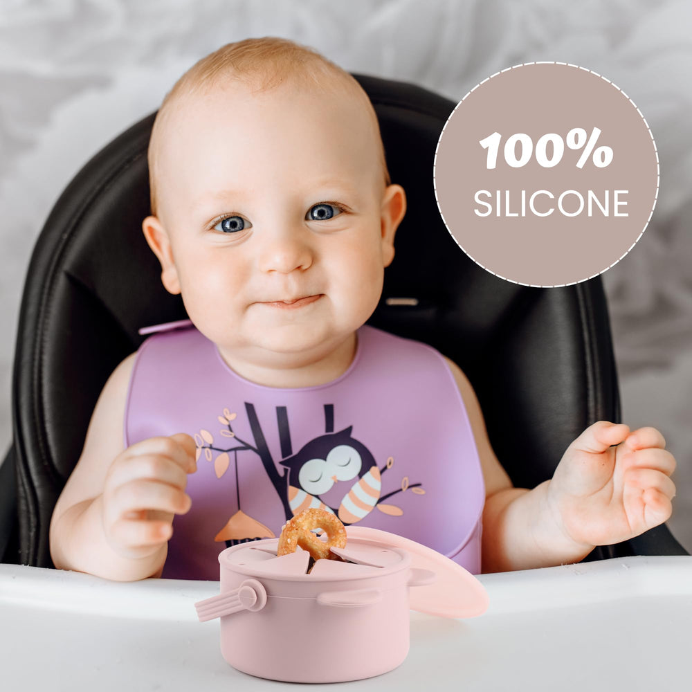 idooss 2-pack silicone snack containers provide convenient storage for busy families.