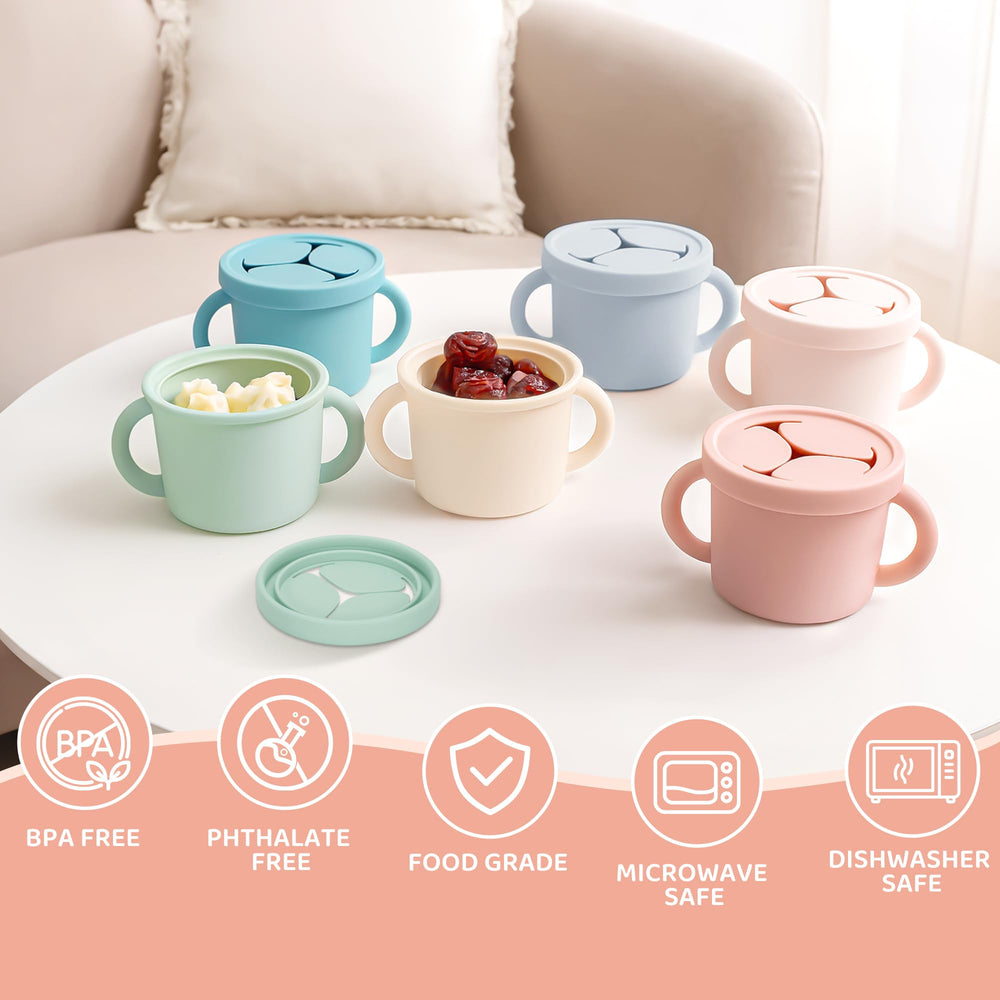 idooss silicone cups keep snacks contained during travel for mess-free outings.