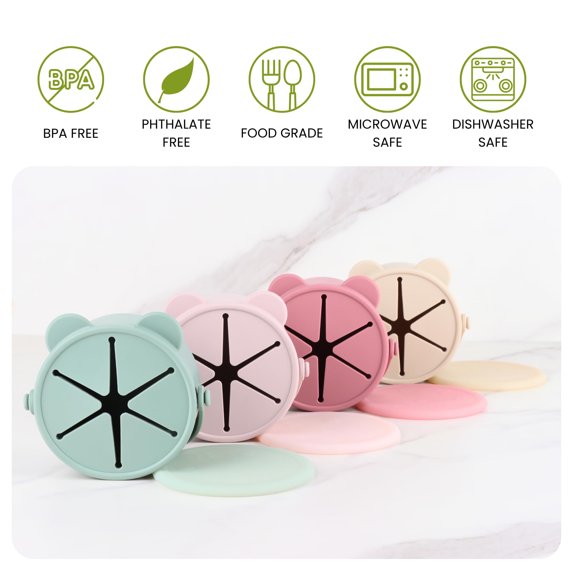 idooss soft-edge silicone cups are easy for tiny hands to grip safely.
