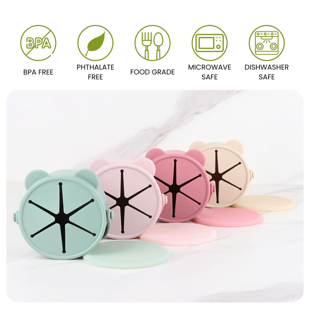 idooss soft-edge silicone cups are easy for tiny hands to grip safely.