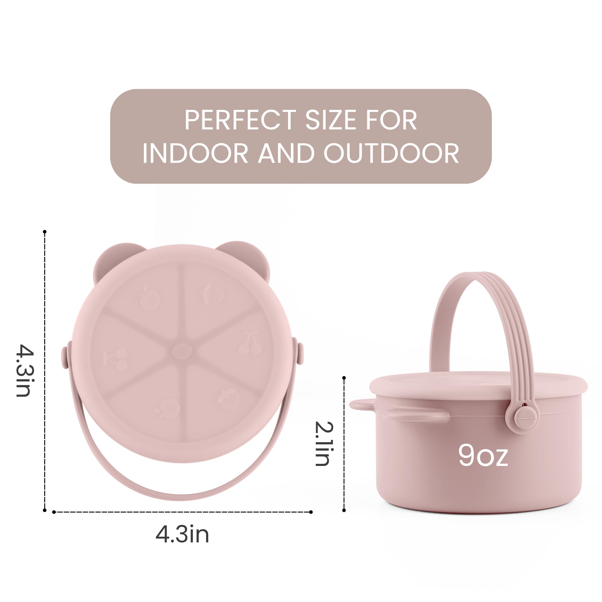idooss toddler snack cups with dustproof lid keep snacks fresh and protected from spills.