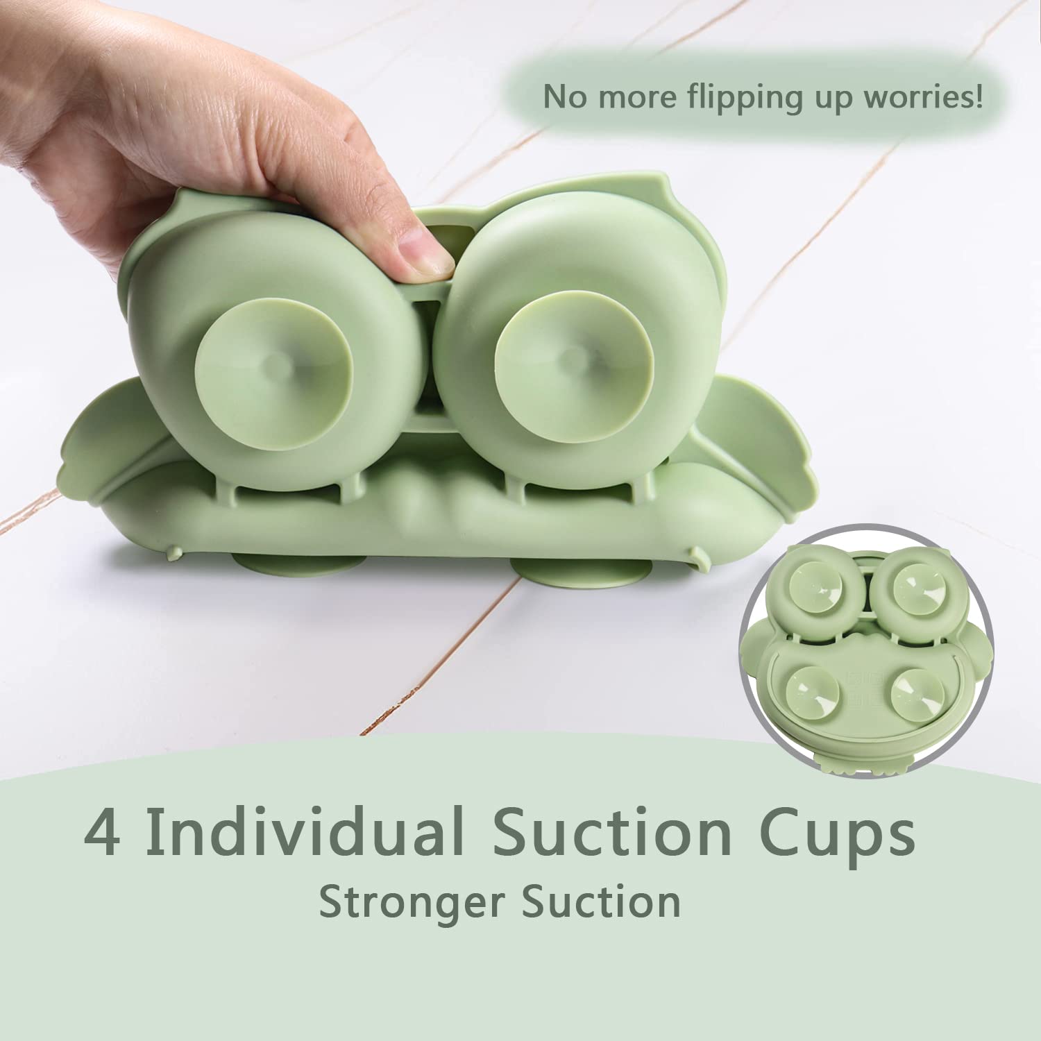 IDVVSSX divided three-compartment plate supports balanced toddler meals.