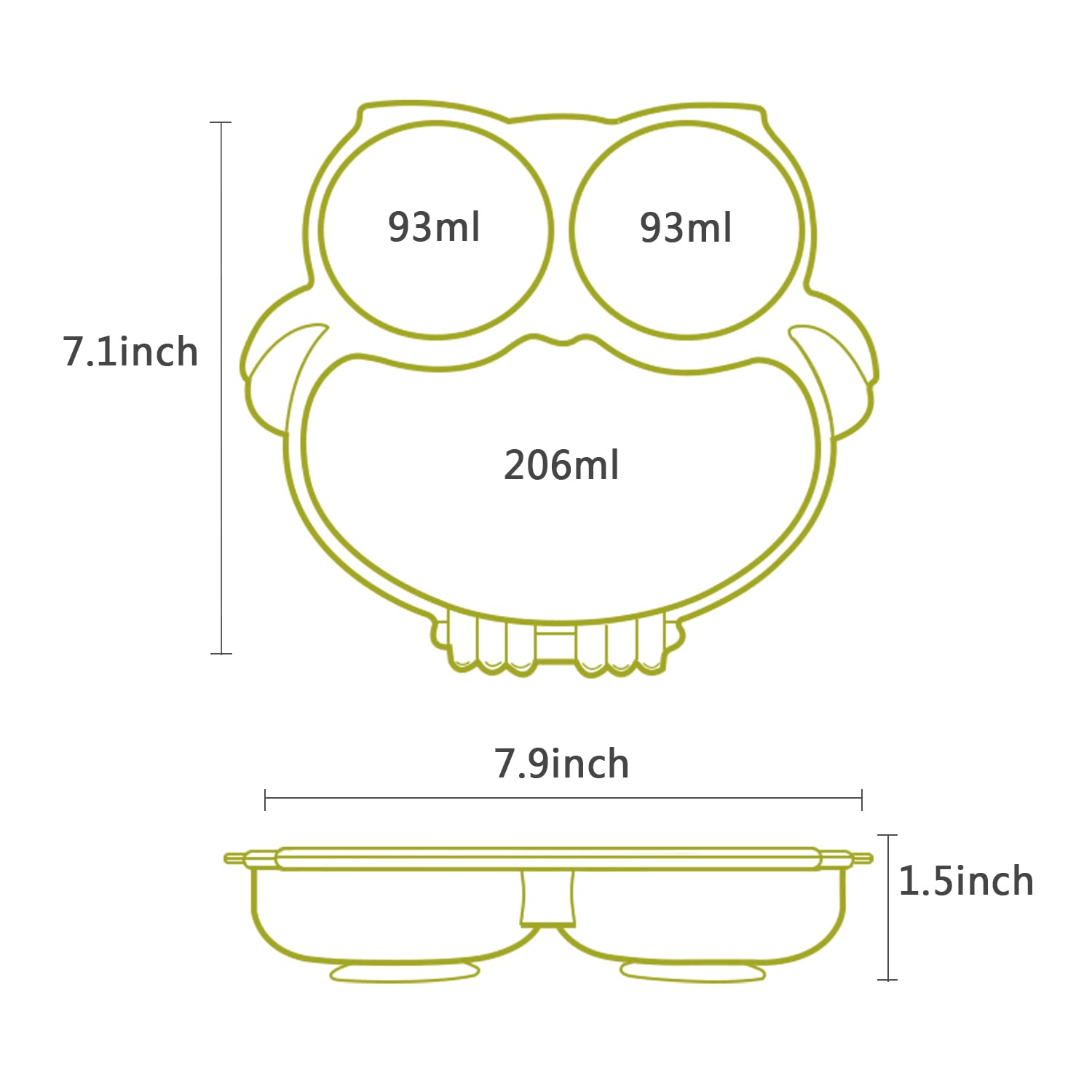 IDVVSSX plate is dishwasher-safe and heat resistant for easy cleaning.