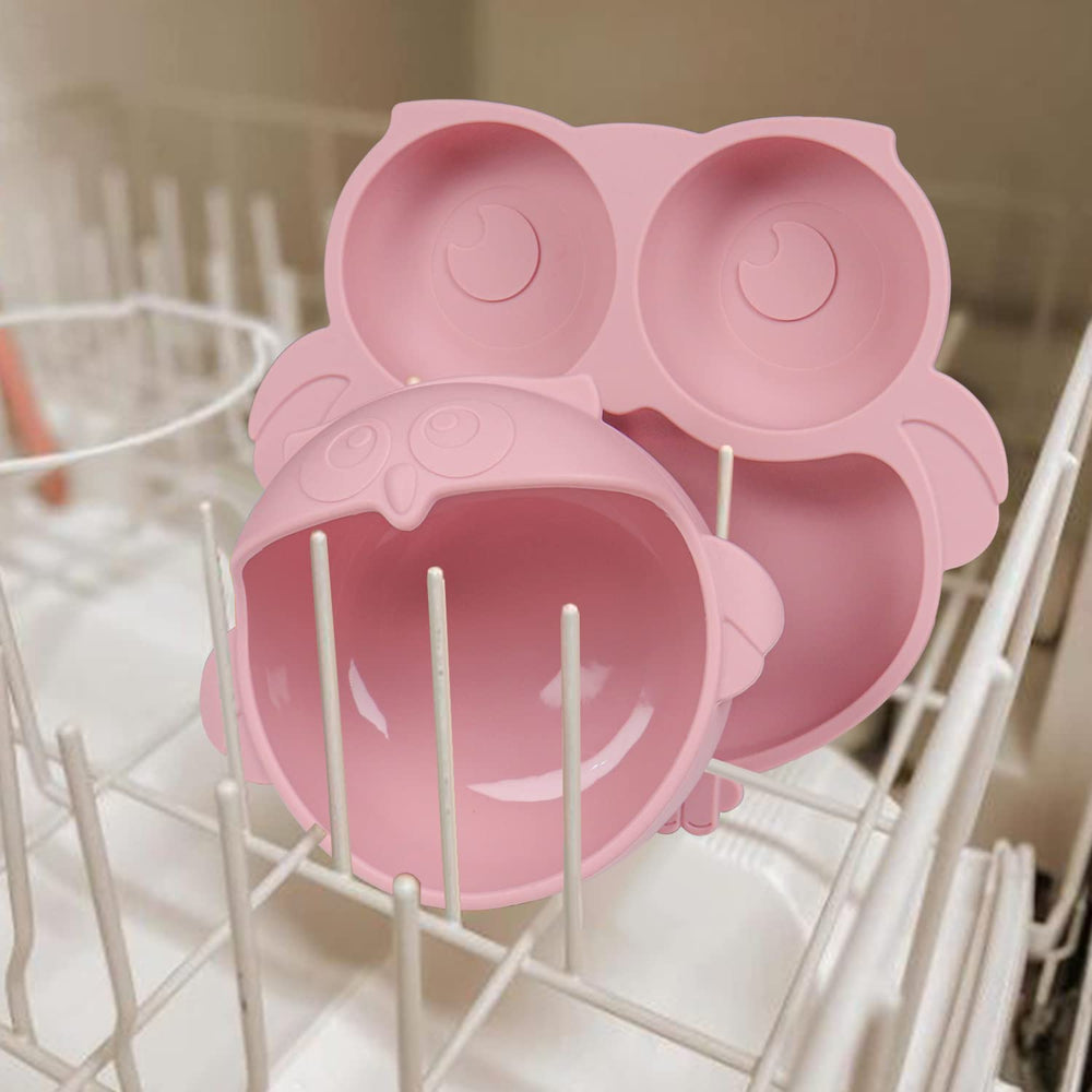 IDVVSSX pink owl dinnerware set adds adorable style to meals