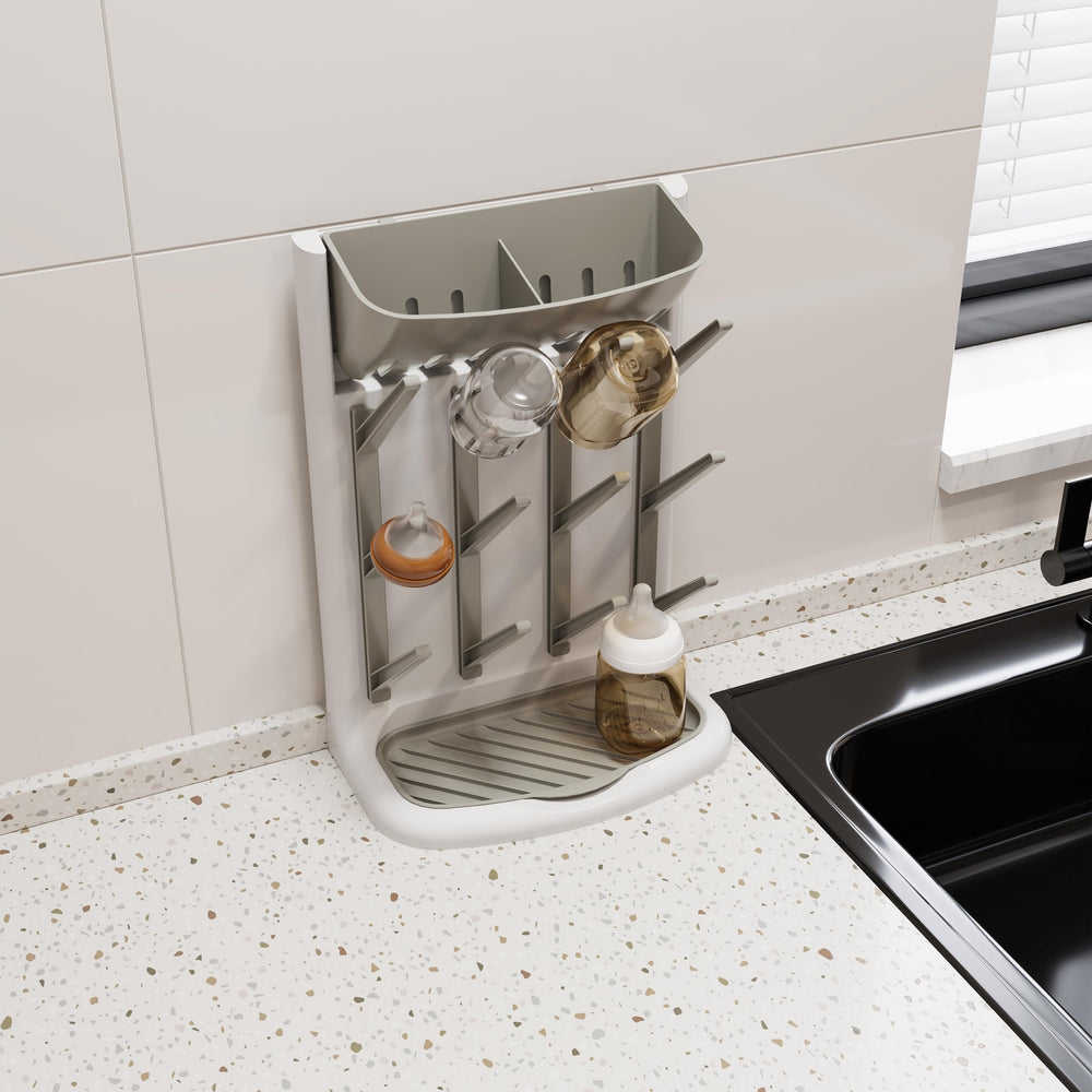 IEEK with 12 pegs holds bottles, cups, and parts efficiently.