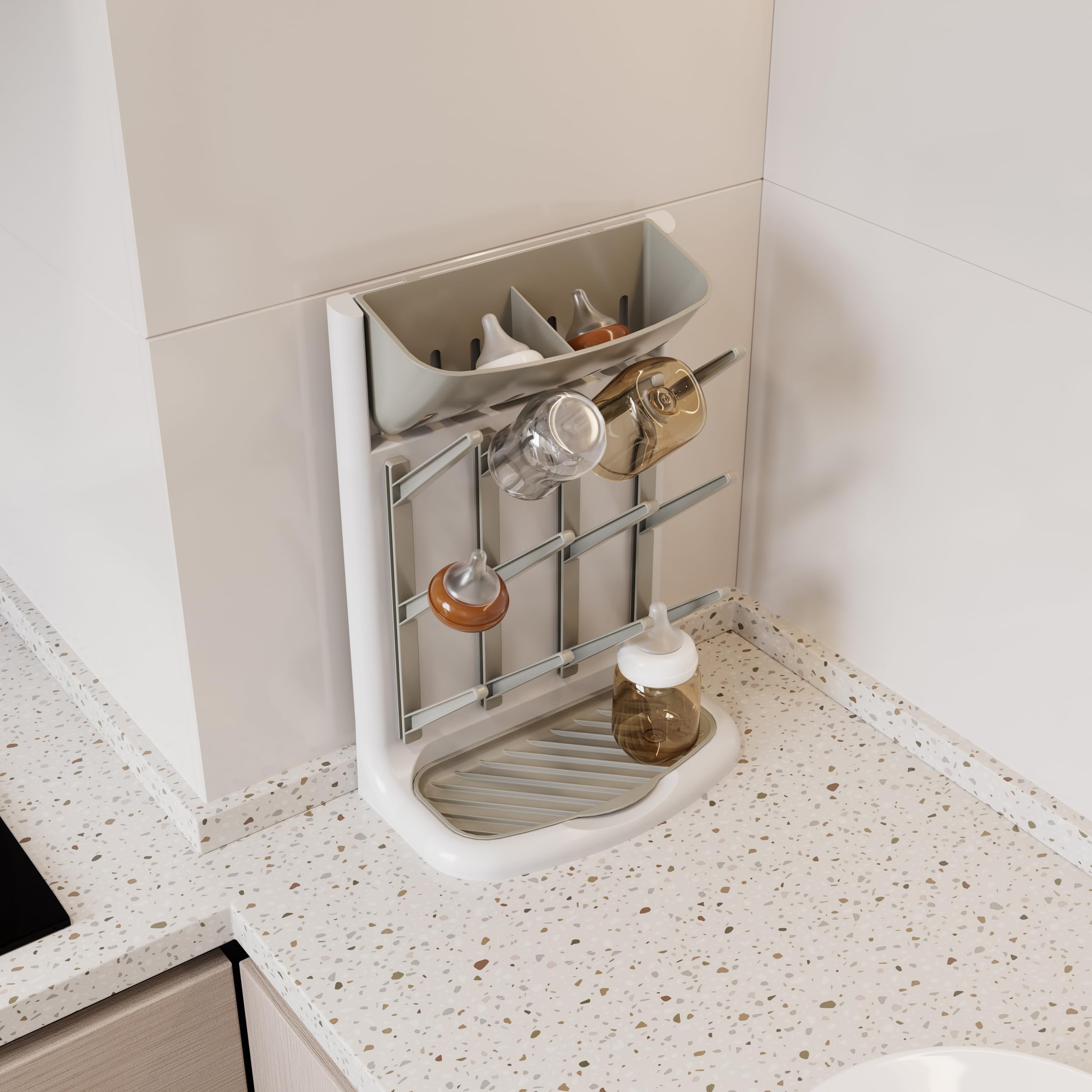 IEEK gift-ready drying rack blends with nursery décor and supports busy parents.