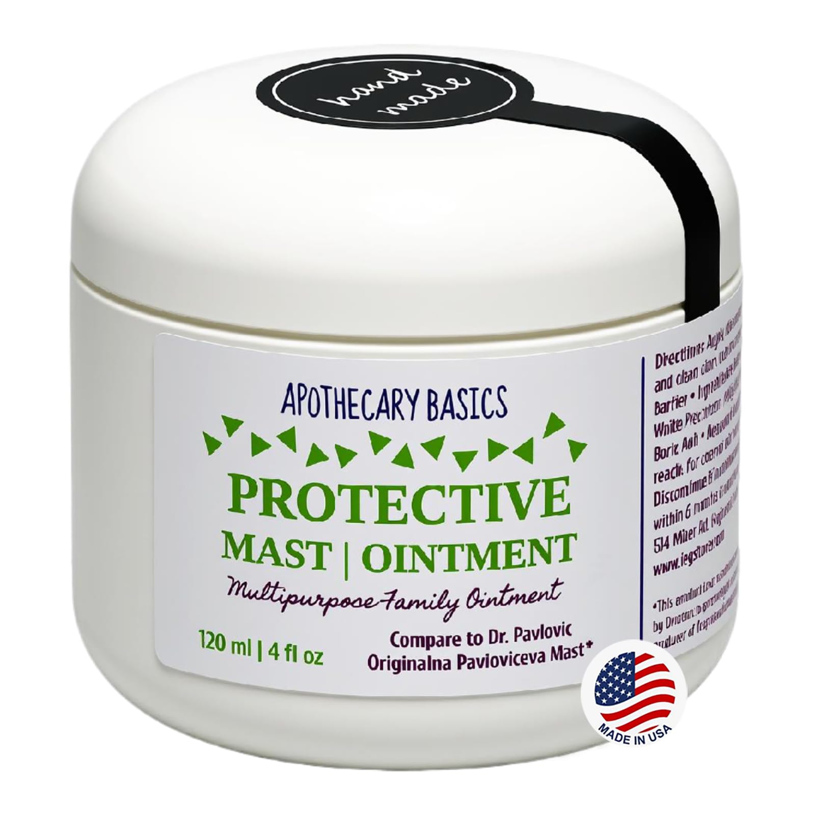 IEG Store Protective Ointment jar close-up shows a creamy, fragrance-free formula for sensitive skin.