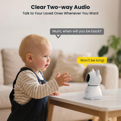 iegeek auto-tracking follows baby with wide pan and tilt