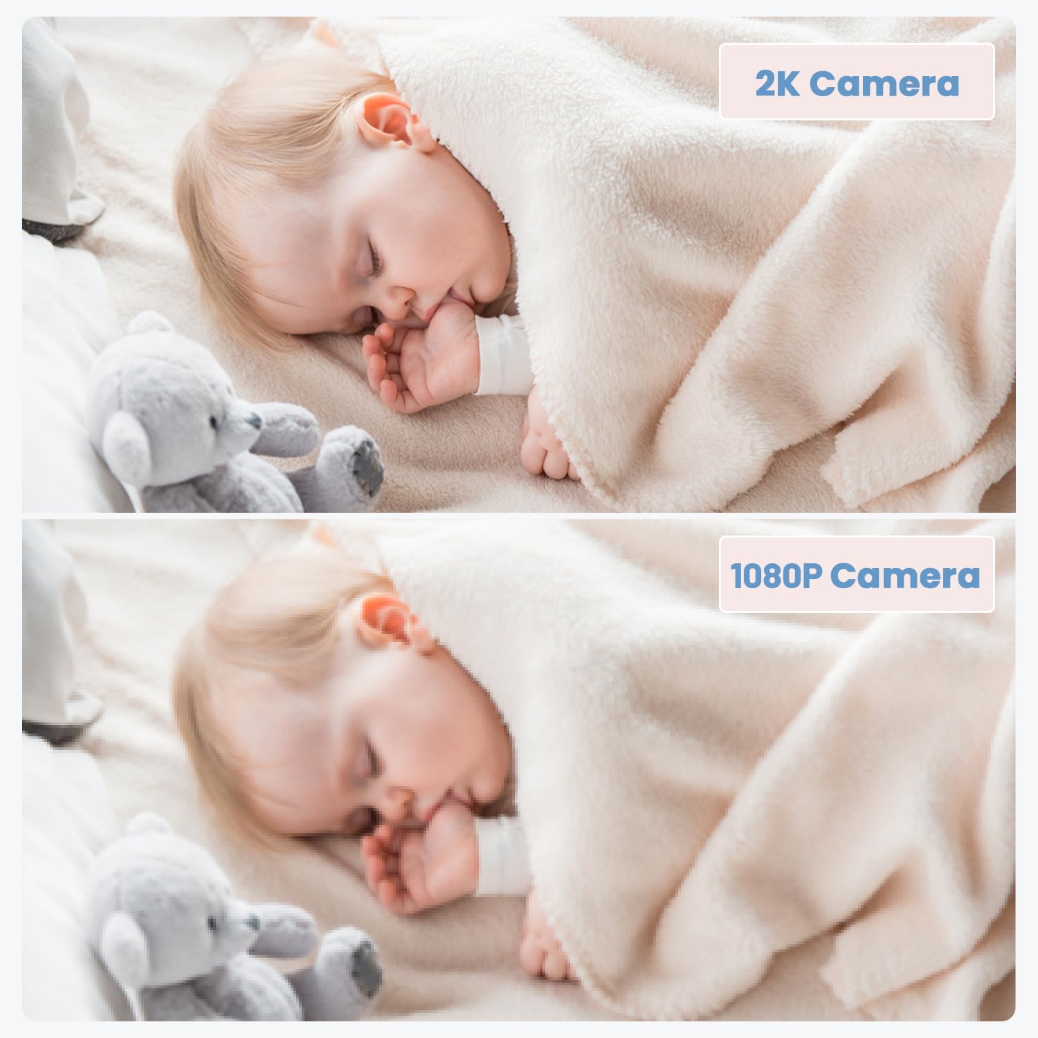 ieGeek baby monitor cry and motion detection alerts for peace of mind.