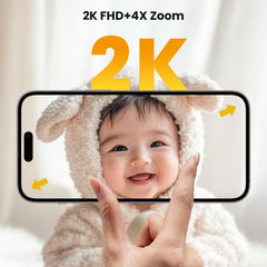ieGeek baby monitor pan-tilt-zoom enables broad nursery coverage and close-ups on demand