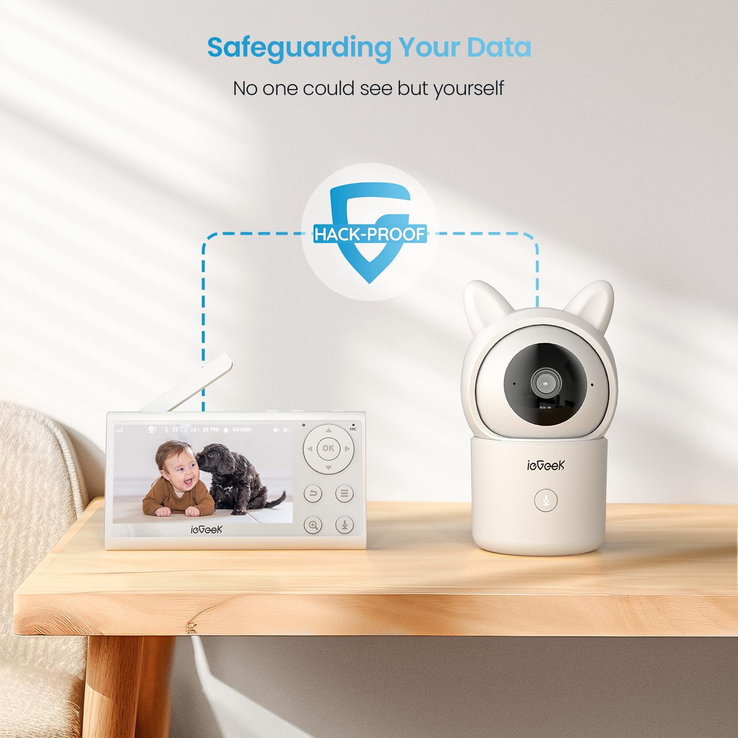 iegeek temperature and humidity monitoring for nursery comfort.