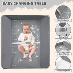 IELECMG changing table adjustable height for comfortable diaper changes