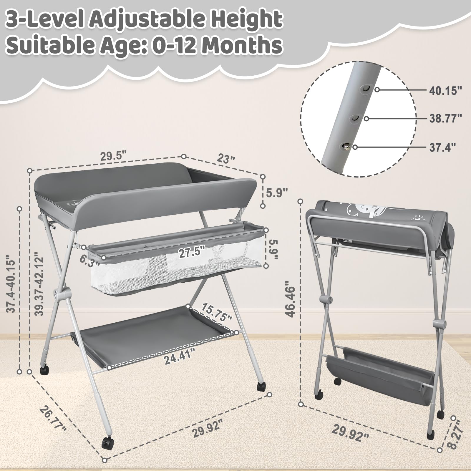 IELECMG four sided protective panels prevent falls during use
