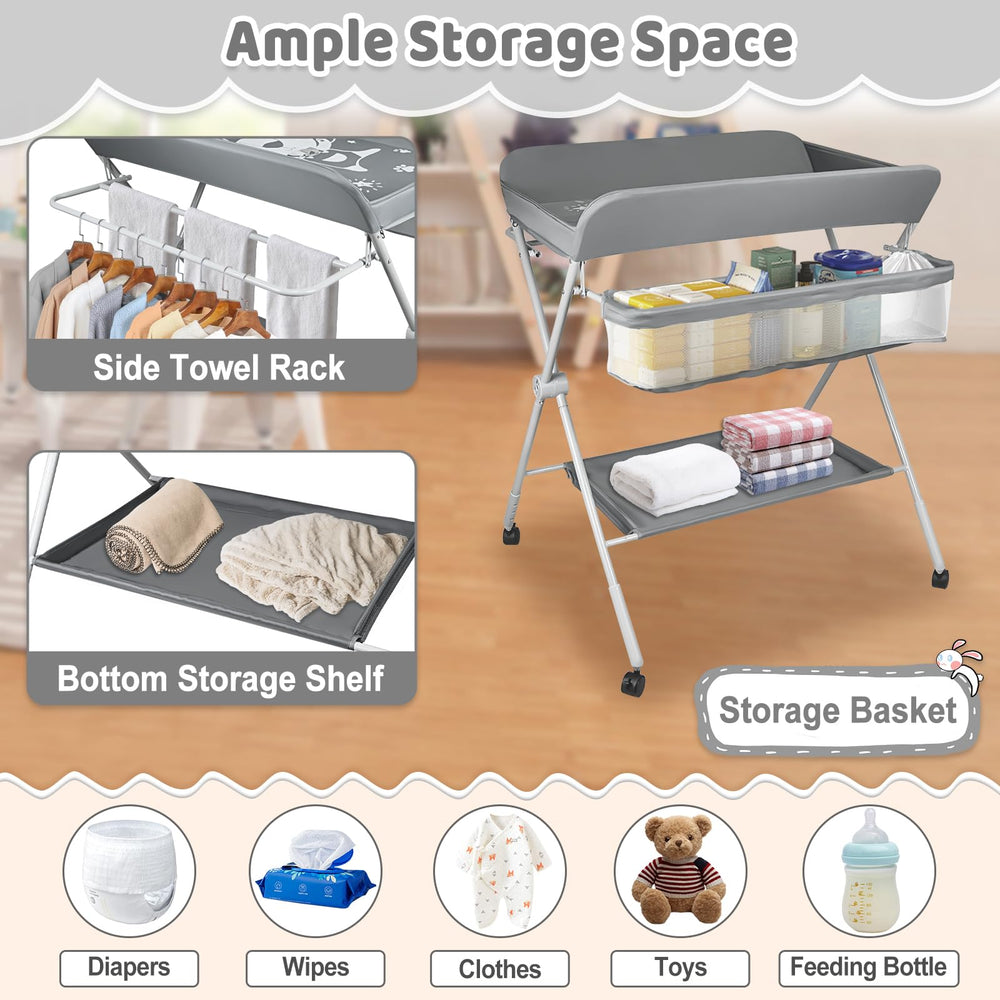IELECMG table with side storage basket keeps essentials within reach