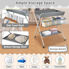 IELECMG table with side storage basket keeps essentials within reach
