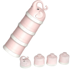 IENYPA baby milk powder dispenser pink stack 3 layers keeps powders organized on the go