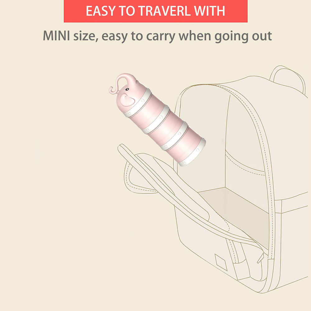 IENYPA easy-clean pink baby formula box is dishwasher safe