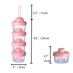 IENYPA four-layer dispenser compartments open showing stackable design for snacks or powder.
