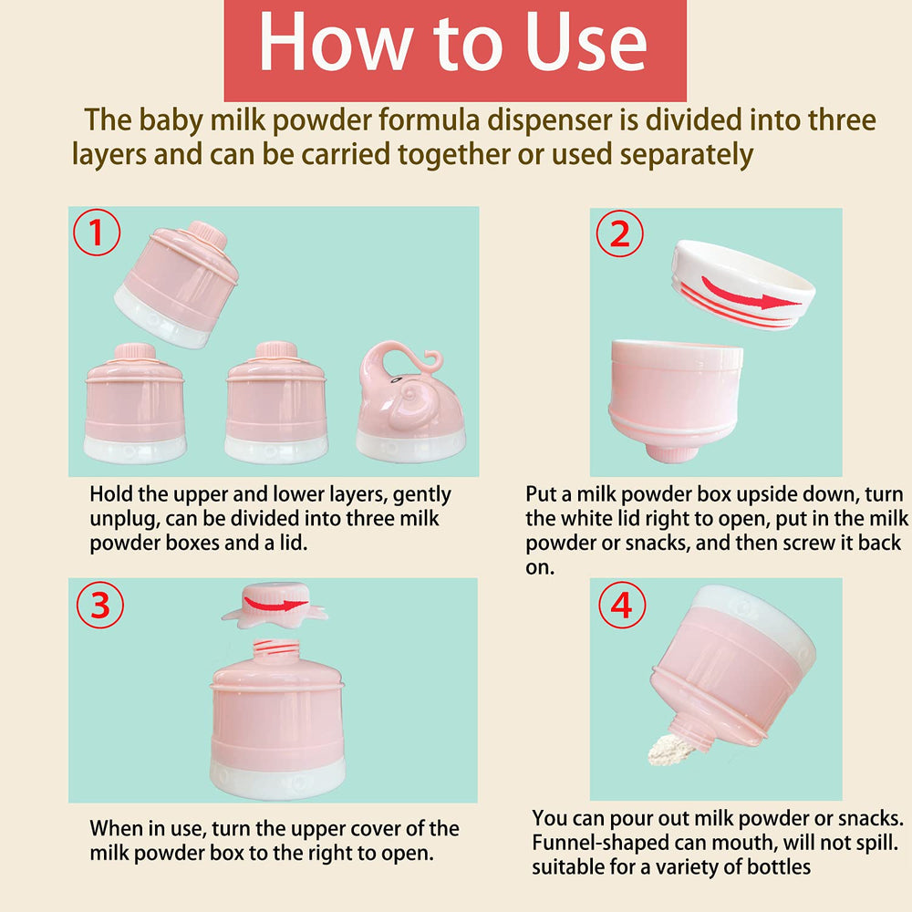 IENYPA stackable pink container with secure lids for travel
