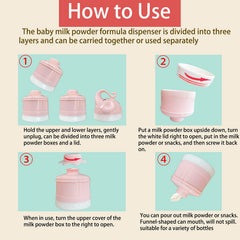 IENYPA stackable pink container with secure lids for travel