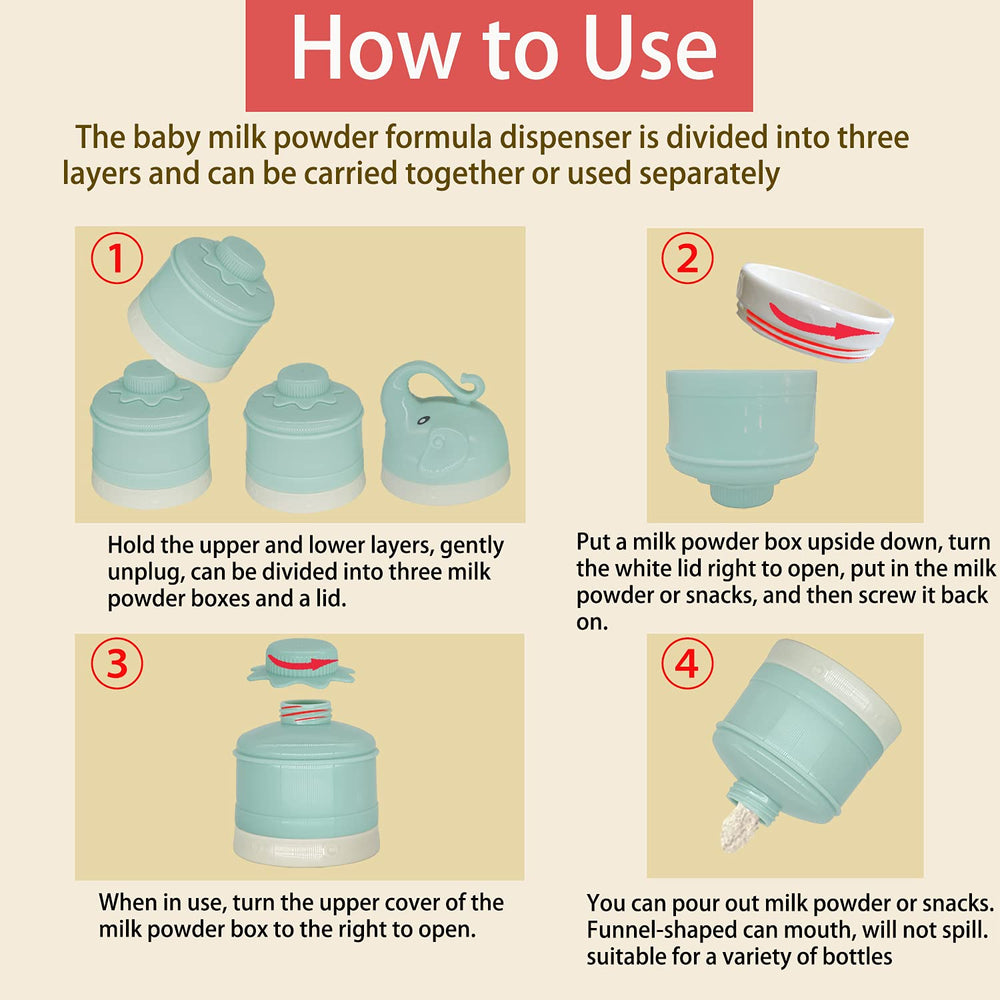 IENYPA three-layer dispenser showing stacked lids for mess-free portions
