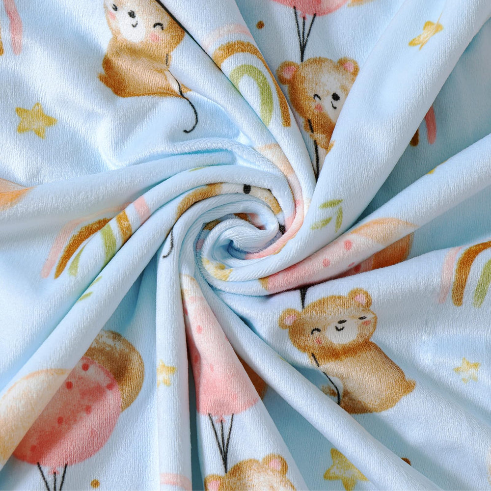 iEvolve baby blanket sherpa backing with dotting for extra warmth