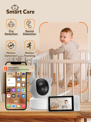 iFamily 2K camera with night vision delivers clear darkness viewing.