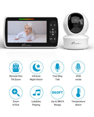 iFamily baby monitor no-wifi privacy with private live-stream up to 960 feet.