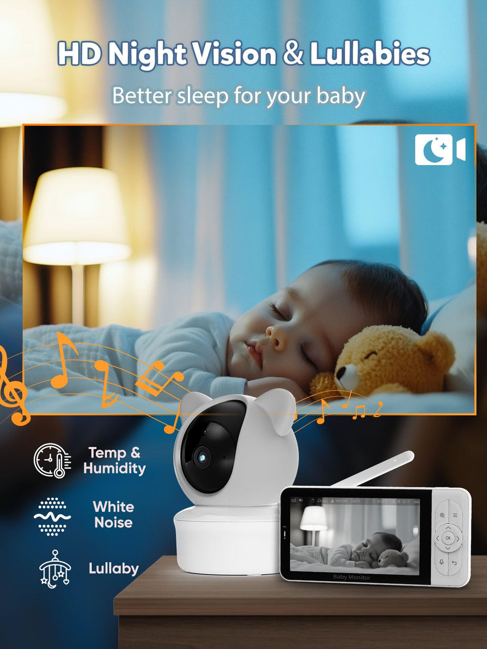 iFamily motion tracking alerts help you stay informed on baby’s movements.