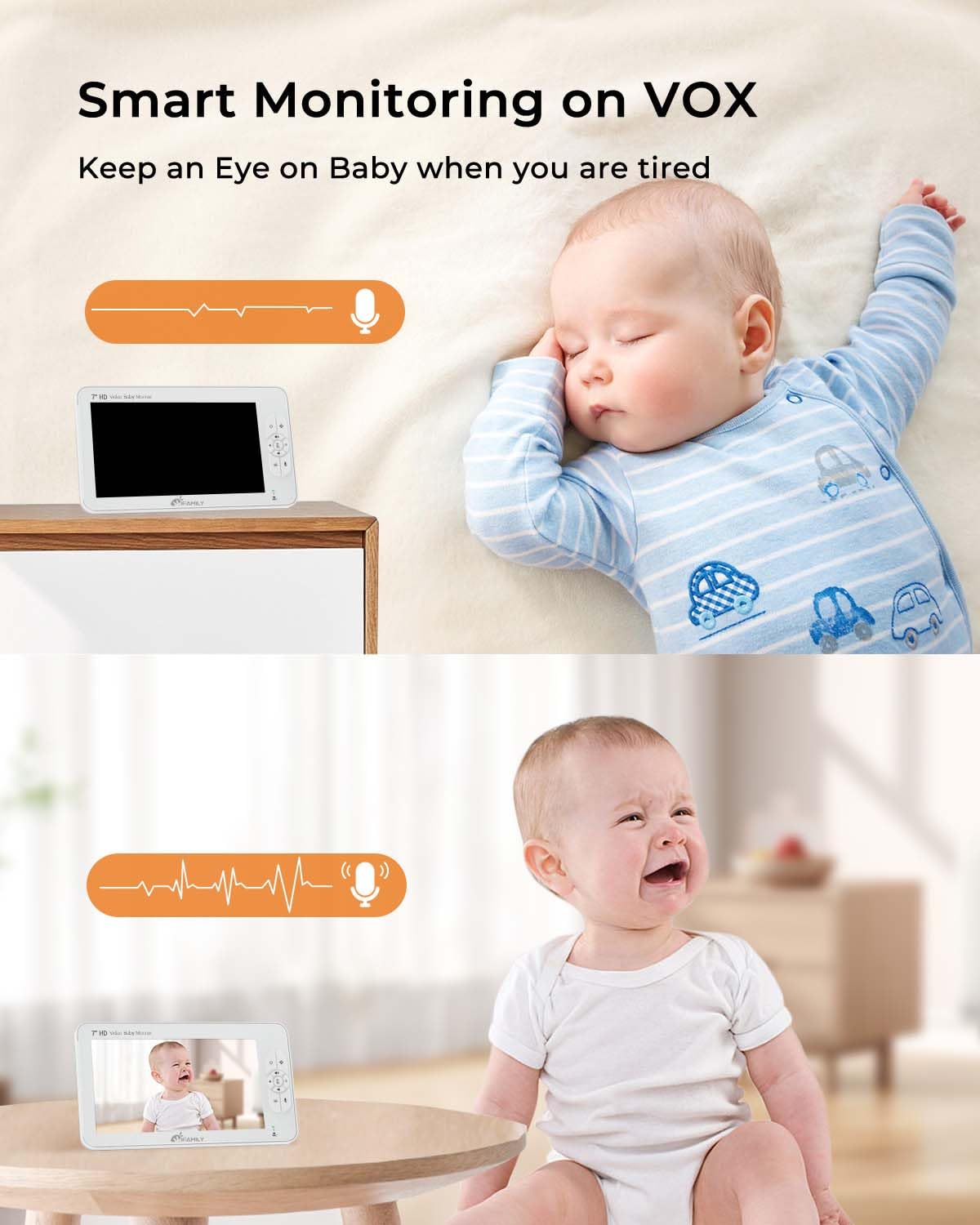 iFamily SM70A temperature monitoring helps maintain comfort in the nursery