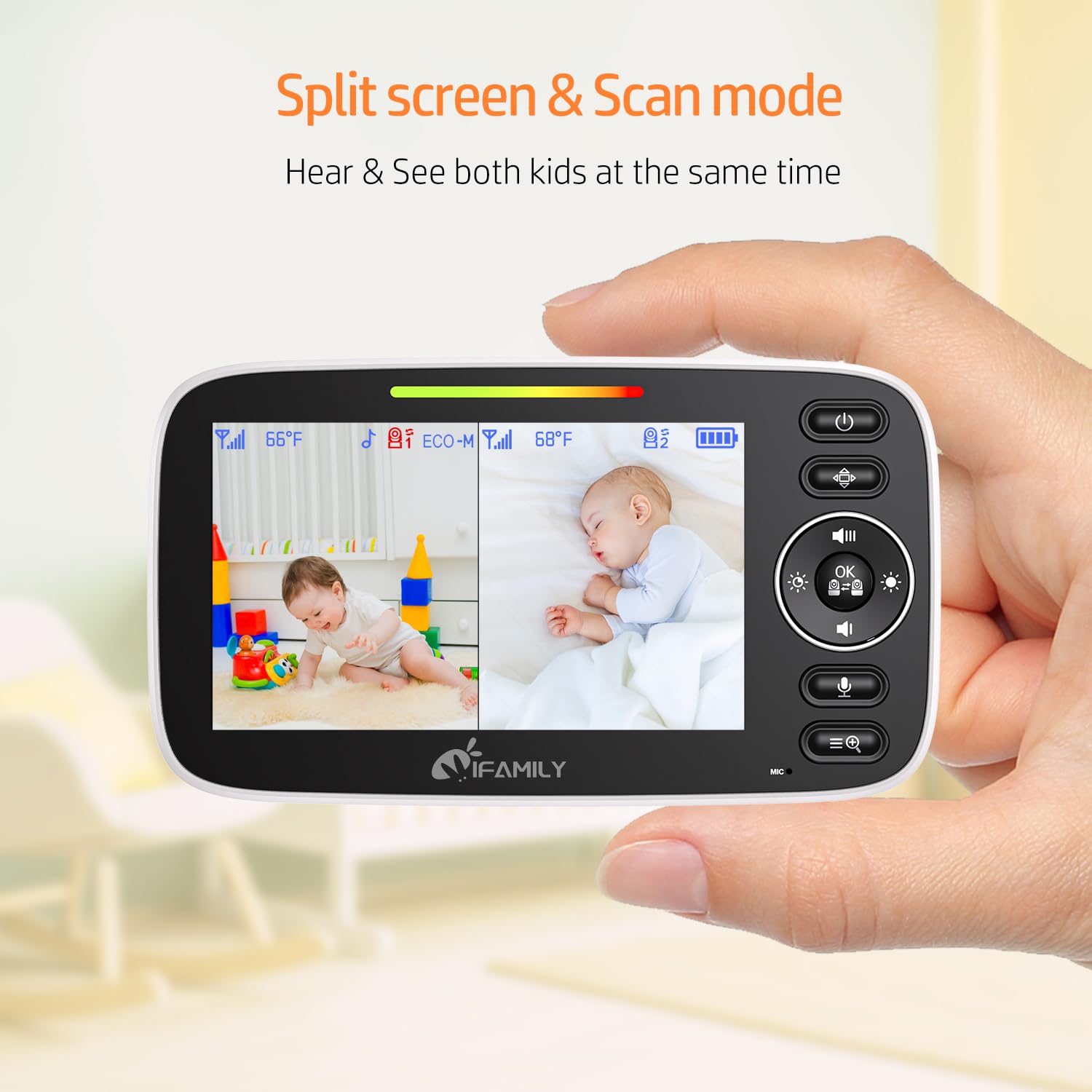 iFamily two-cameras with remote pan-tilt offer flexible room coverage.