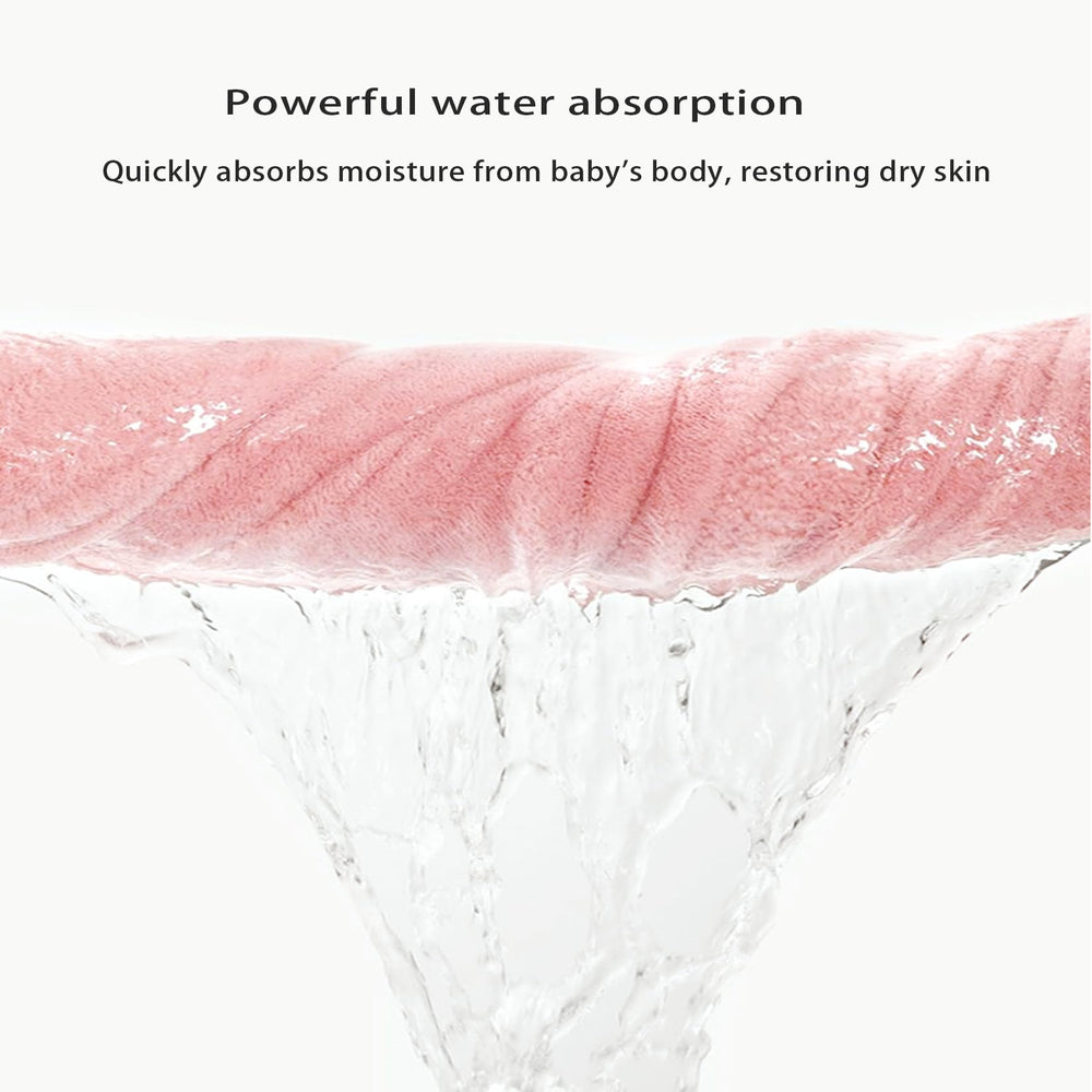 IFaryMes Sakura Pink hooded towel used as baby blanket after bath
