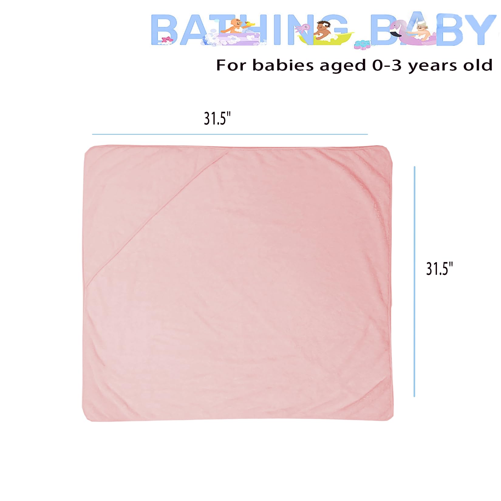 IFaryMes baby hooded towel Sakura Pink wrapped around a tiny infant after bath