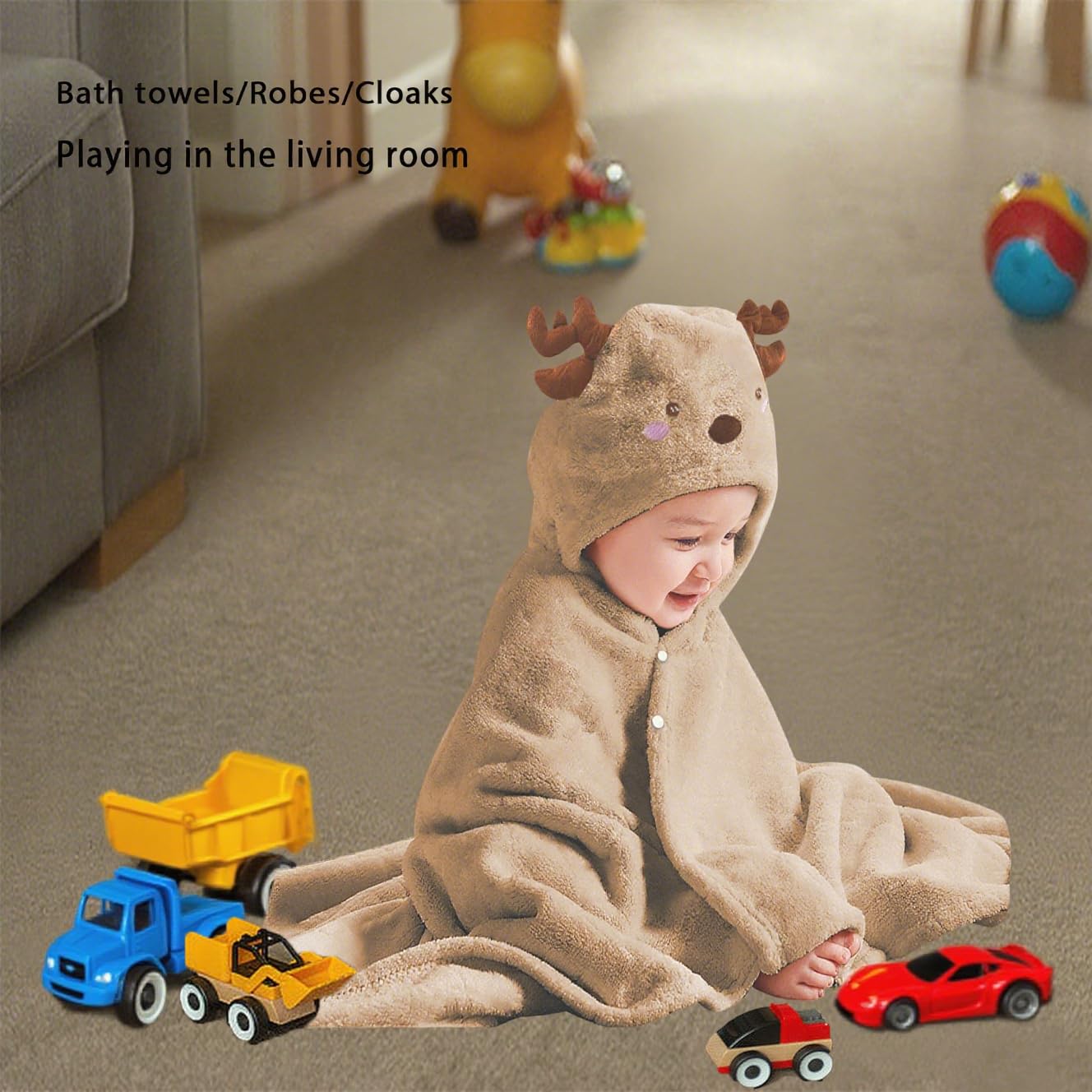 IFaryMes bear hooded towel design adds cuddly comfort after baths.