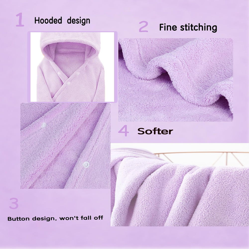 IFaryMes hooded towel design wraps head for cozy post bath warmth