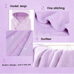 IFaryMes hooded towel design wraps head for cozy post bath warmth