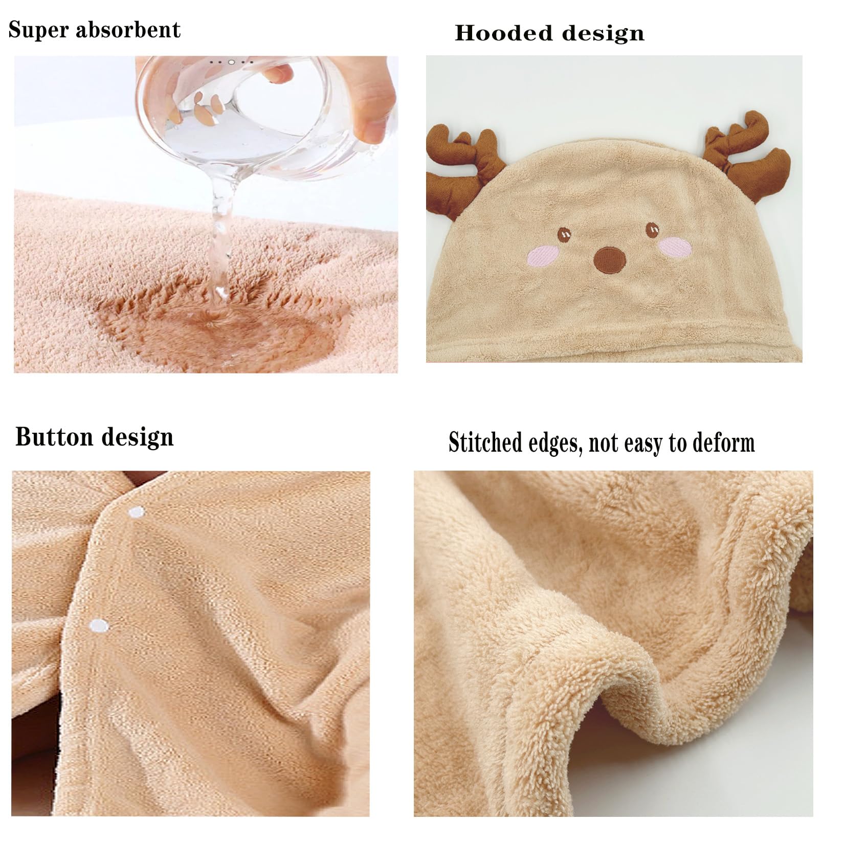 IFaryMes puppy hooded towel design makes drying cozy.