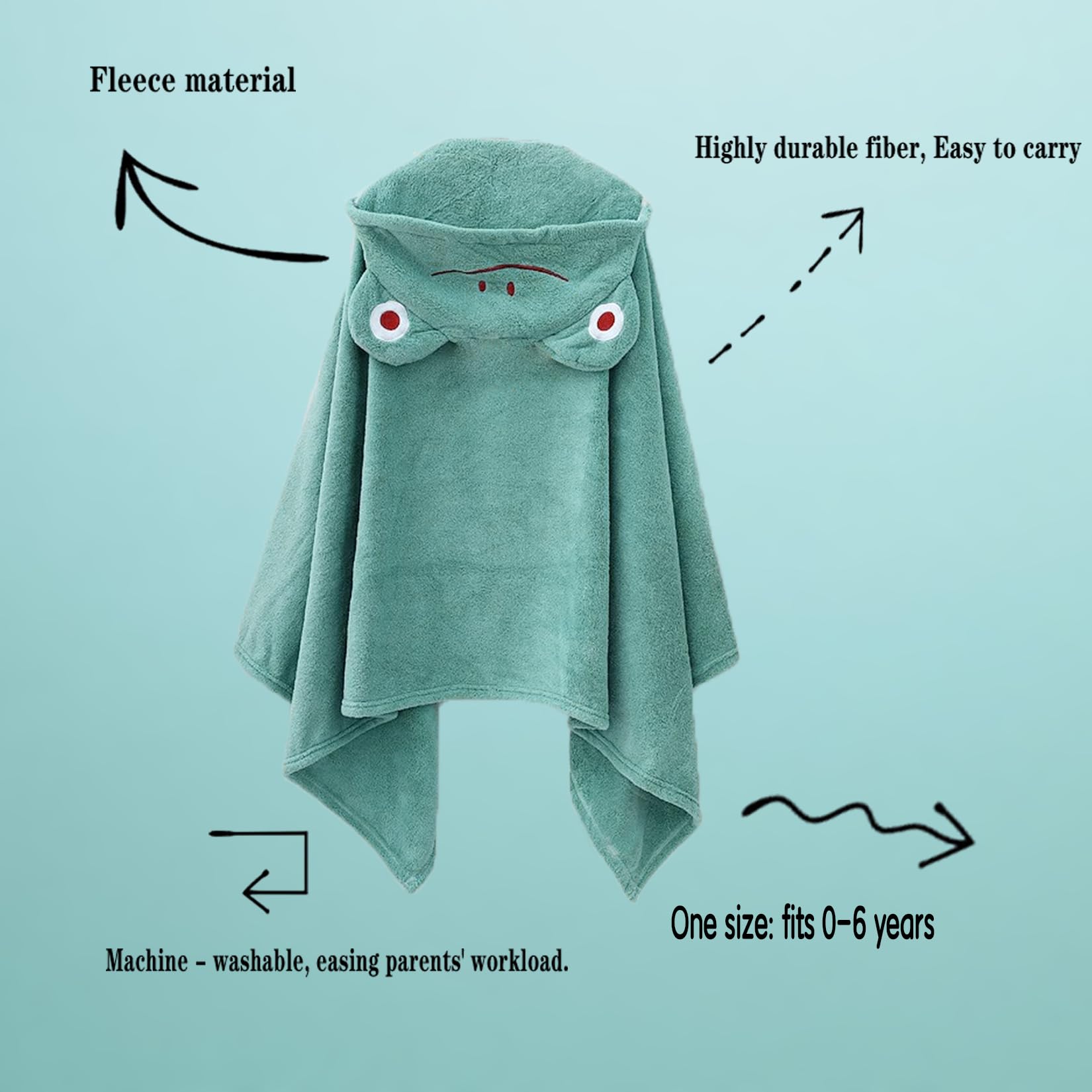 IFaryMes hooded towel deer design close-up showcases playful warmth